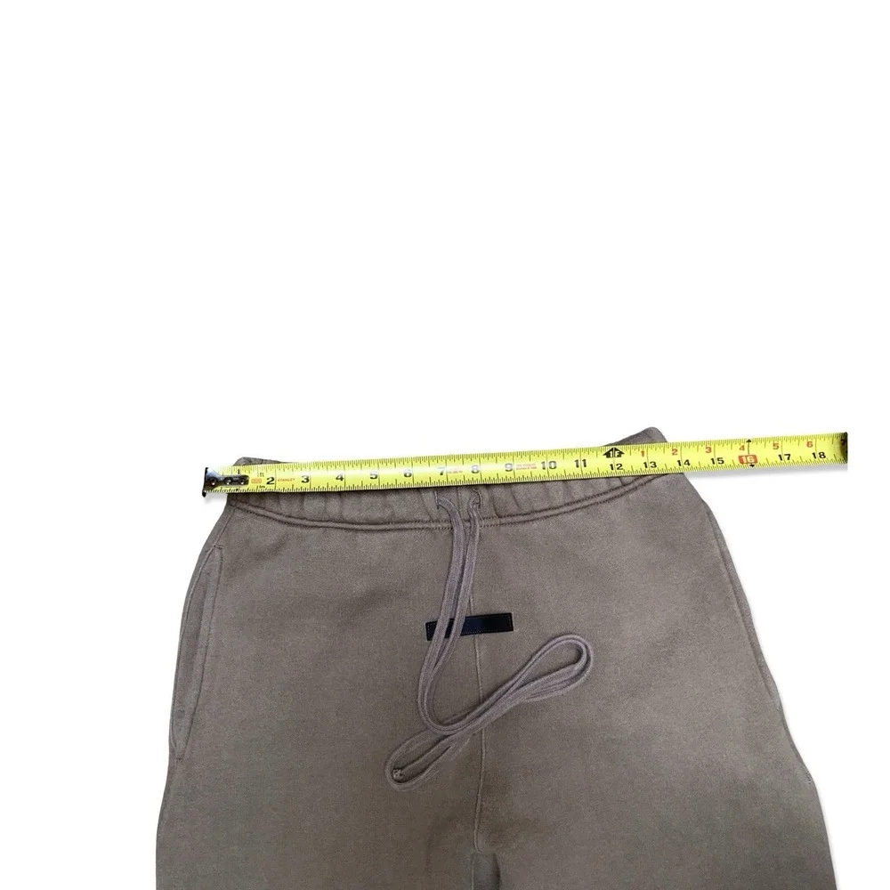 Fear of God Essentials Sweatpants XS Brown Fleece Logo Joggers Drawstring